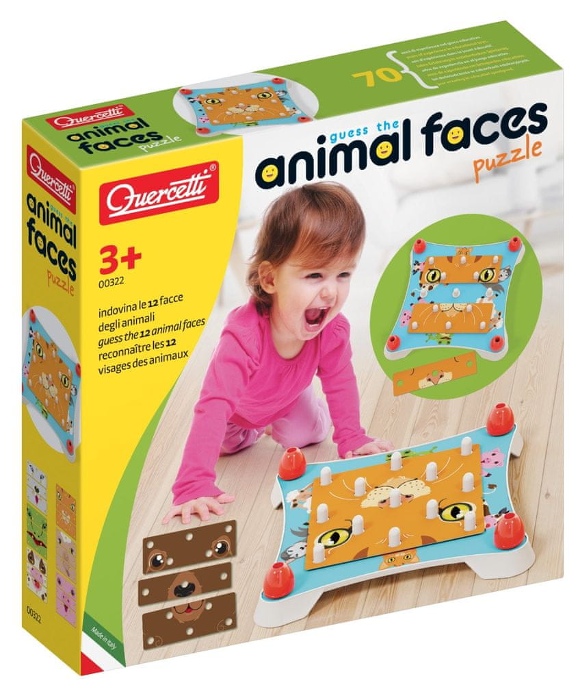 Quercetti 00322 Animal Faces Puzzle